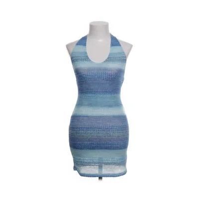 Halterneck dress (Blue, White, Multicolored) from Shein Polyester
