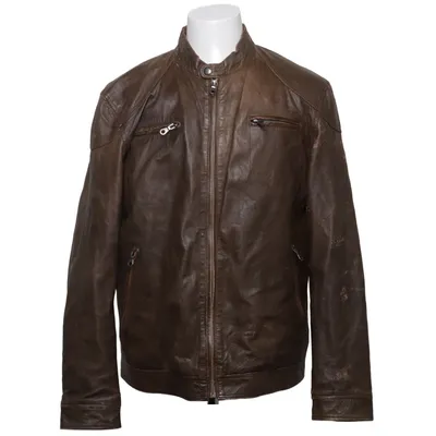 Læderjakke (Brun) fra Premium by Jack & Jones