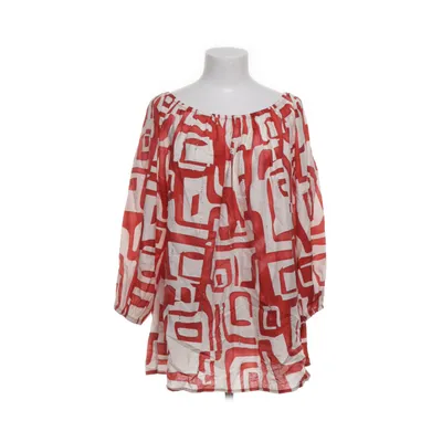Bluse (Rød, Hvid) fra Chica London Polyamid, Viscose