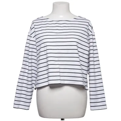 Langærmet t-shirt (Hvid, Sort) fra Anko Elastan, Polyamid, Viscose