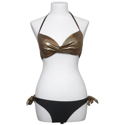 Bikini (Gold, Black) Elastane, Polyester