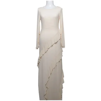 Maxi dress (Beige) from Shein Elastane, Polyamide