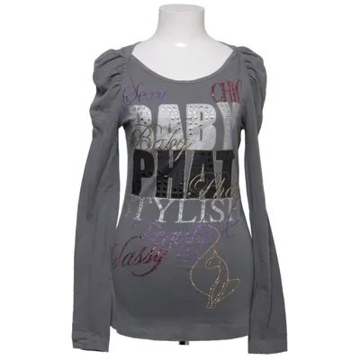 Long sleeve T-shirt (Gray) from Baby Phat Cotton, Elastane