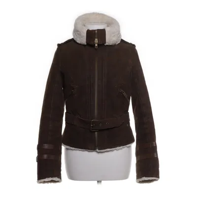 Shearlingjakke (Brun, Beige) fra Jofama by Kenza Akryl, Læder, Polyester