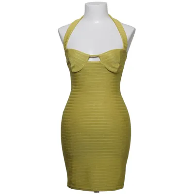 Halterneckklänning (Gul) från ASOS Design Elastan, Polyester