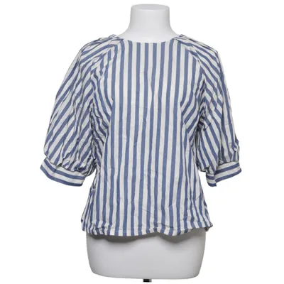 Top (Blau, Weiß) von H&M Modern Classic Baumwolle, Polyester