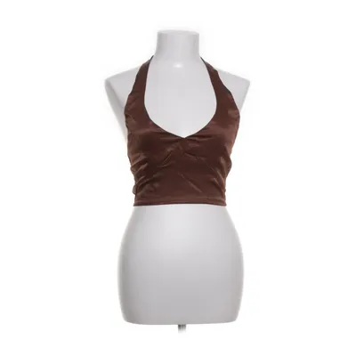 Halterneck top (Brun) fra NA-KD Viscose