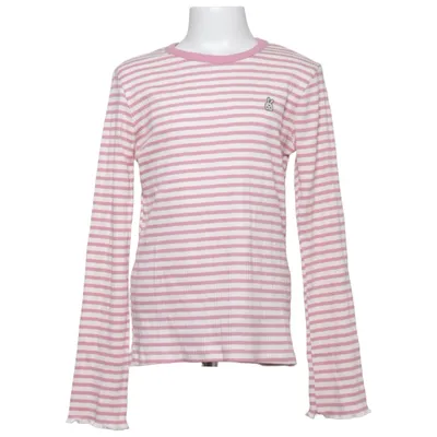 Long sleeve T-shirt (Pink, White) from H&M Cotton, Elastane