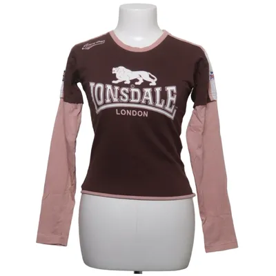 Baseball T-shirt (Brown, Pink) from Lonsdale Cotton