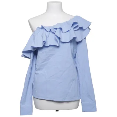 Blus (Blå, Vit) från H&M Trend Polyamid, Elastan, Bomull