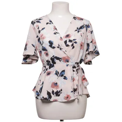 Slå-om top (Beige, Flerfarvet) fra Monteau Elastan, Polyester