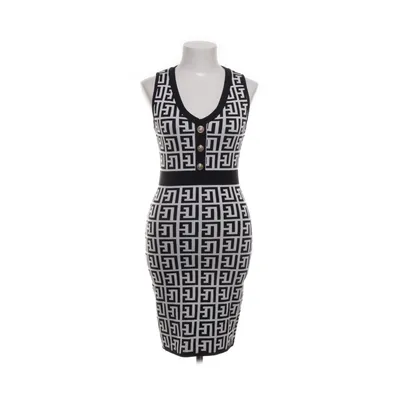 Jurk (Zwart, Wit) van Moocci Nylon, Viscose