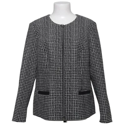 Jacket (Black, White) from Walbusch Acetate, Cotton, Elastane, Polyester, Viscose
