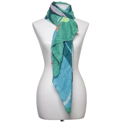Shawl (Green, Blue, Pink) from Oliver Bonas Viscose