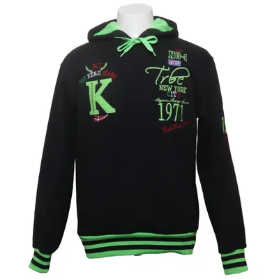 Capuchon sweater (Zwart, Groen) van Kenji