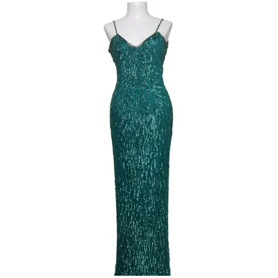 Evening gown (Green) from Laurence Kazar Polyester, Silk