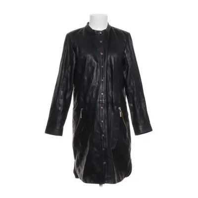 Leren jas (Zwart) van Eva & Claudi Leer, Polyester