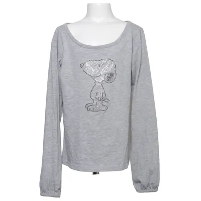 Langærmet t-shirt (Grå) fra H&M Young Bomuld, Polyester