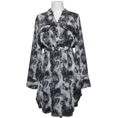 Skjortklänning (Svart, Vit) från Unika Polyester