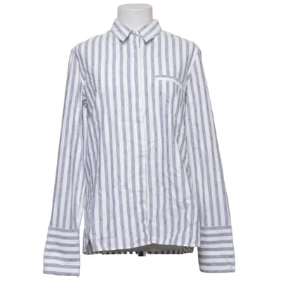 Chemise (Blanc, Bleu) de Maison Kitsuné Coton