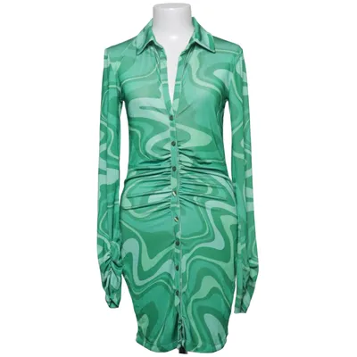 Skjortekjole (Grøn) fra Melissa Bentsen x NA-KD Elastan, Polyester