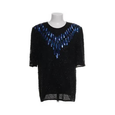 Top (Black, Blue) from Frank Usher Polyester, Silk