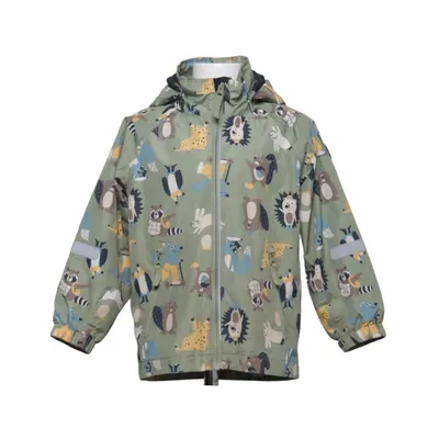 Regnjacka (Grön, Flerfärgad) från Polarn O. Pyret Återvunnen polyester