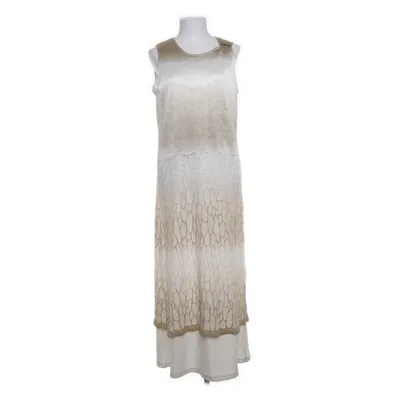 Maxi dress (Beige, White) from Deluca Polyester