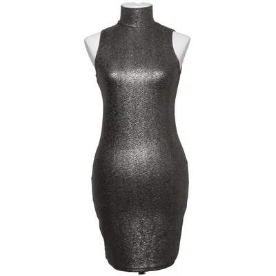 Cocktailjurk (Zilver) van Rare London Elastaan, Polyester