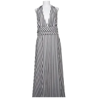 Maxikjole (Sort, Hvid) fra Commense Polyester