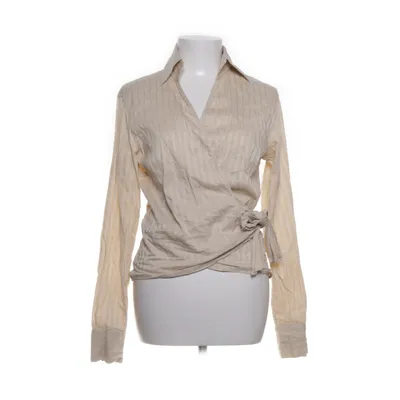 Omlottblus (Beige, Vit) från Massimo Dutti Woman Acetat, Bomull, Elastan, Polyamid