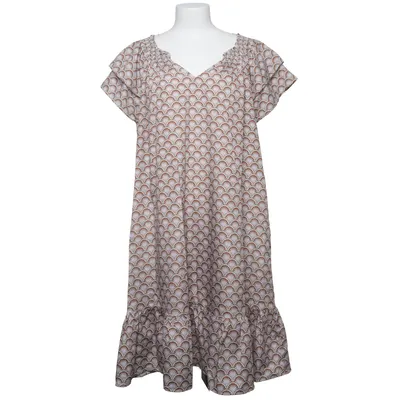 Jurk (Beige, Bruin) van Couture Polyester, Viscose