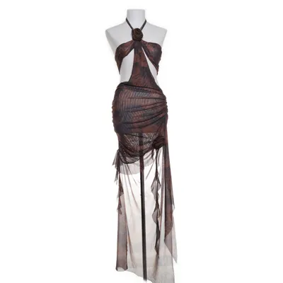 Maxi dress (Brown, Multicolored) from Jaded London Elastane, Polyester
