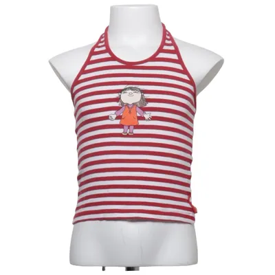 Halternecktopp (Röd, Vit) från Alfons Åberg Bomull, Elastan