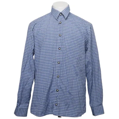 Chemise (Bleu, Blanc) de Distler Coton, Polyester