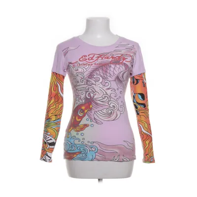 Long sleeve T-shirt (Purple, Multicolored) from Ed Hardy Cotton