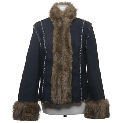 Gefütterte Jeansjacke (Blau, Braun) von Vivien Caron Acryl, Baumwolle, Elasthan, Polyester