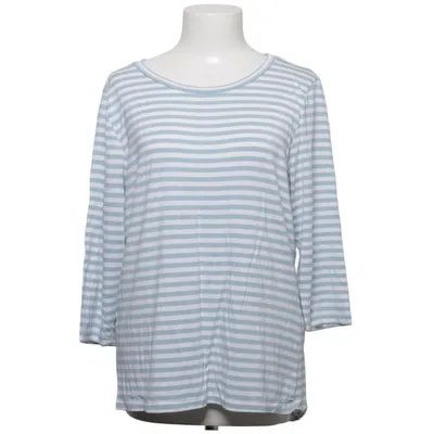 Långärmad t-shirt (Blå, Vit) från Once Elastan, Viskos