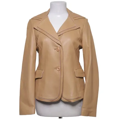 Leather jacket (Beige) from North Tech Leather, Polyester