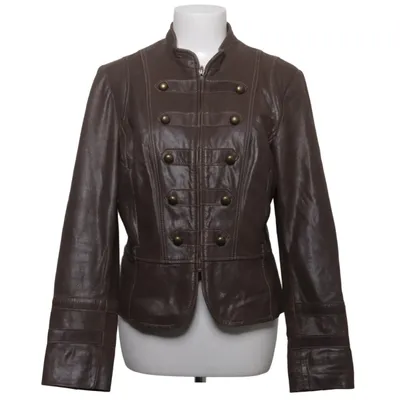Leren jack (Bruin) van Rock'n Blue Leer, Polyester