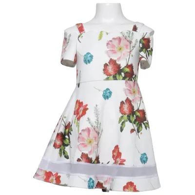 Klänning (Vit, Flerfärgad) från Baker by Ted Baker Bomull, Elastan, Polyester