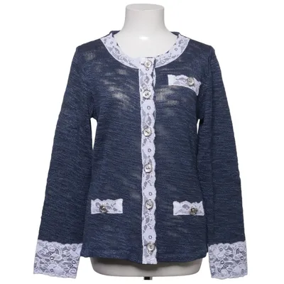 Cardigan (Blauw, Wit) van Alessa W Collection Acryl, Elastaan, Polyamide, Polyester