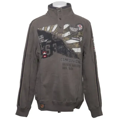 Sweatshirt (Groen) van Camp David Katoen, Polyester