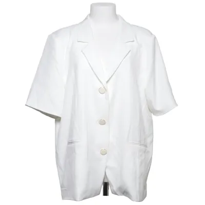 Blazer (White) from Fashion Union Elastane, Polyester