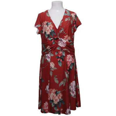 Klänning (Röd, Flerfärgad) från Bodyflirt Elastan, Polyester