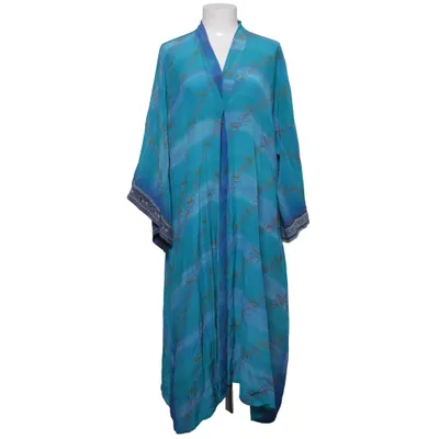 Kimono (Bleu, Vert) de Cofur Soie