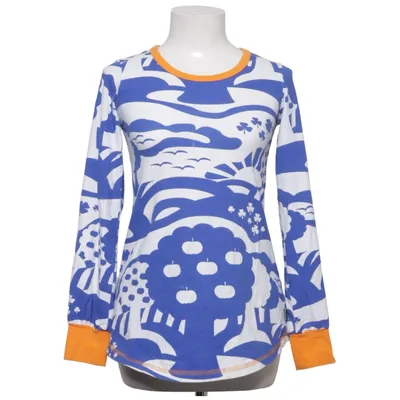 Lange mouwen shirt (Blauw, Wit, Oranje) van Plastisock Katoen, Elastaan