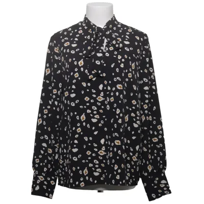 Sløjfebluse (Sort, Beige, Flerfarvet) fra Miller & Monroe