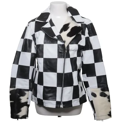 Bikerjacka (Svart, Vit) från Western Linens Skinn