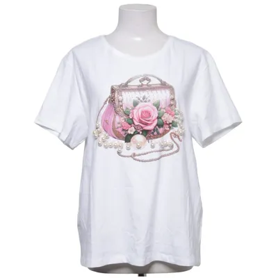 T-shirt (Vit, Flerfärgad) från Monte Cervino Bomull, Elastan